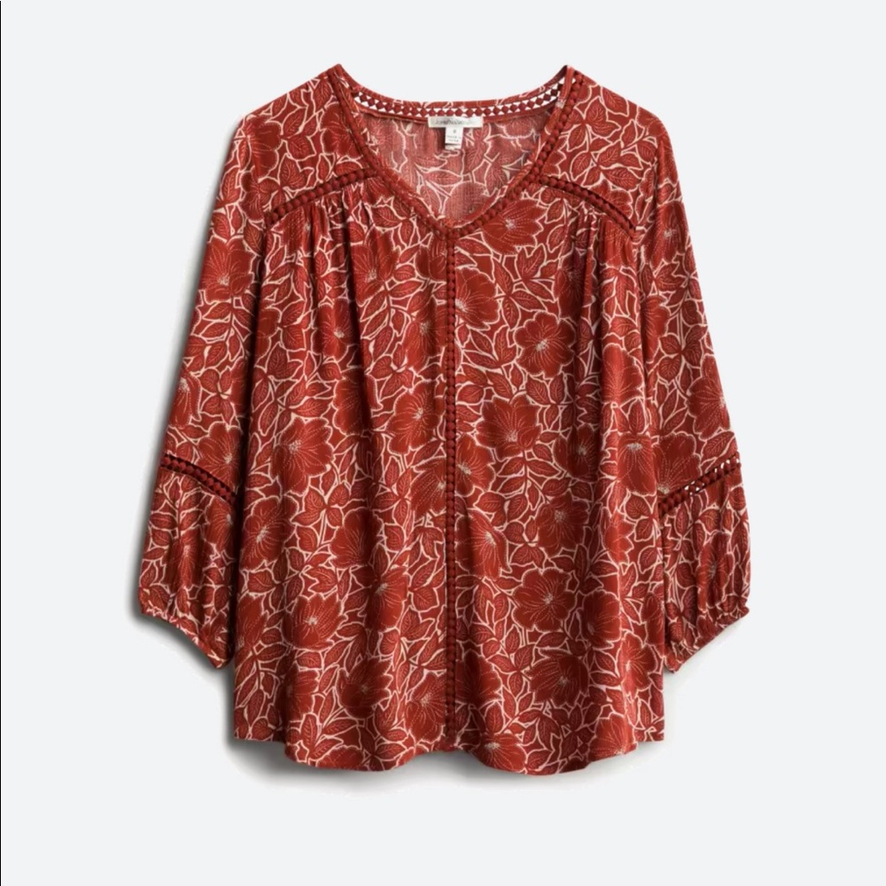 Stitchfix, Crochet top, burnt orange, SIZE LARGE